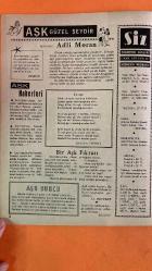 SİZ DERGİSİ -  21 ŞUBAT 1966 KAPAK : AŞKTAN DA ÜSTÜN – EŞLER BİRBİRİNİ NİÇİN ALDATIR – ANJELIK VE KRAL – DÜMBÜLLÜ – VERLAINE – ADLİ MORAN – CAHİT SITKI TARANCI – AYHAN IŞIK – MEMDUH ÜN – FATMA GİRİK – TALAT GÖZBAK – M ALİ AKPINAR – NURLAN SAN – EROL TEZEREN – BİLGE OLGAÇ – PESEN FİLM – SAADETTİN ERBİL – FİGEN SARIER – GÖKSEL ARSOY – SUZAN AVCI – ŞINGIRDAK MELAHAT – ÜLKÜ ERAKALIN – BÜLENT ORAN – GÜNAHKAR KADIN – GINA LOLLOBRIGIDA – BEDİRHAN ÇINAR – KAZIM ERDİNÇ – AYLA - ANGÉLIQUE – MICHELE MERCIER – ROBERT HOSSEIN – SAINT AMON – JOFFREY DE PEYRAC – PHILIPPE DE PLESIS BELLIÉRE – DESGREZ – SAVARY – BAHTİYARF BEY – PRENS RACOCZI – SELMA SANER – WILLIAM DEMENT – THOMAS EDISON – KEKULE – AHMET – SEMRA - 48 SAYFA