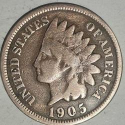 AMERİKA 1905   1 CENT İNDİA CENT