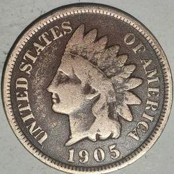 AMERİKA 1905   1 CENT İNDİA CENT