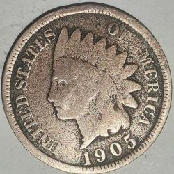 AMERİKA 1905   1 CENT İNDİA CENT