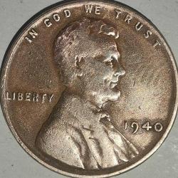 AMERİKA 1940   1 CENT  BUĞDAY CENT