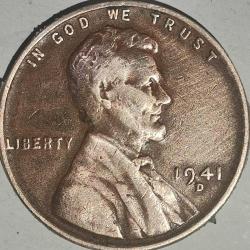 AMERİKA 1941 D   1 CENT  BUĞDAY CENT