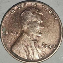 AMERİKA 1948    1 CENT  BUĞDAY CENT