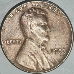 AMERİKA 1953      1 CENT  BUĞDAY CENT