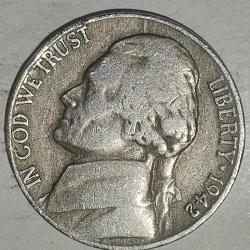 AMERİKA 1942  5 CENT