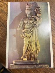 Kader tanrıçası mermer m.s. 3.y.y.  Kartpostal 15x10.5 ebatında