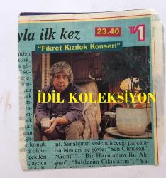 FİKRET KIZILOK'UN DERGİDEN KESİLME FOTOĞRAFI - 9 x 8 cm EBADINDA