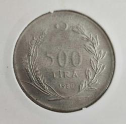 500 LİRA 1980 KÖYLÜ KADINI KALKINDIRMA FAO  (900 ayar gümüş)
