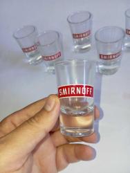 6 adet Smirnoff shot bardak
