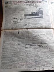 Cumhuriyet Gazetesi - 8 Temmuz 1940 - inkılap Türkiye'sinin yaptıkları ve yapacakları yazan Yunus Nadi Başmakale - iskenderiye'deki Filo teslim oldu - Fransız gemilerinin silahı alındı - Fransız başvekili muavini Laval yeni ihtilal beyannamesini hazırladı - İngiliz hava akımları Tobruk'ta İtalyan harp gemileri tahrip edildi - Almanya yunanistan'la da Ticaret Anlaşması yaptı - Fenerbahçe Beşiktaş'ı 5-2 yendi fotoğraf - Galatasaray'da Vefayı  yendi - Suriye'de muhalefet lideri Abdurrahman Şehbender katledildi - Hitler dün Ciano ile 2 saat süren bir mülakat yaptı - Tarihte Türkler ve İngilizler Yazan Ziya Şakir yazı dizisi - boğazda şirketi hayriye'nin 68 ve 54 numaralı vapurları çarpıştı fotoğraf - Florya plajları günden itibaren belediye tarafından işletilmeye başlandı - Alman beyaz kitabı - Monroe ve Doktrini Yazan Fikri Süleyman - yüzme müsabakaları - Yasemin dalları yazan Server Bedi Yazı Dizisi - afiş sanatı - bugünkü radyo programı - çapamarka - Ademi iktidar için Hormobin