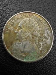 Amerika Çeyrek Dolar ABD ¼ Dolar , 2002 Indiana State Quarter Darphane işareti 