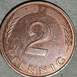 ALMANYA 1991 F  2 PFENNIG