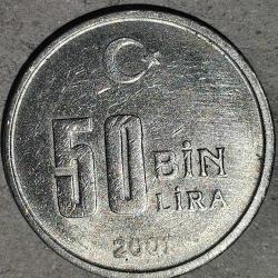TÜRKİYE  2001  50 BİN LİRA