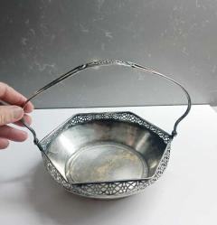 Antika Gümüş Kaplama Ajurlu Şekerlik