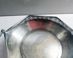 Antika Gümüş Kaplama Ajurlu Şekerlik