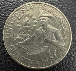 1976 ABD'nin Bağımsızlığının 200. Yıldönümü Amerika Çeyrek DolarABD ¼ Dolar , 1976 ABD'nin Bağımsızlığının 200. Yıldönümü Philadelphia USA (220)