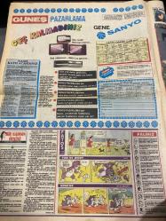 GÜNEŞ 2 GAZETESİ DOĞUM GÜNÜ GAZETESİ - 26 EYLÜL 1985 -Tayfun Omay-Zeki Triko-Triko takımı-Sema Yunak-Nüveyre Gültekin-Güneş Pazarlama geç kalmadınız-Falınız-Fatoş-Yalçın Didman-Tom ve Jerry-MGM-Boncuk-Walt Disney-Serpil Çakmaklı-Banu Alkan-Yalçın gülhan-Bülent Bilgiç-Altan Alkan-İlhan Daner-Demircan Türkdoğan-Ahmet Aşan-Ragıp-Yaşar Kemalin dev eseri Kale Kapısı-Yıldız Cıbıroğlu-Abbas Usta-