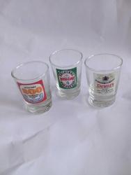 3 adet mini shot bardak dewars red cap manitoba