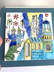 Ermeni minyatür sanatı çini üzerinde