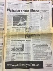 AKŞAM GAZETESİ - 23 EYLÜL 2001 - FAİZ TERÖRÜ LADİN'DEN BETER - DERBİDE GALATASARAY FENERBAHÇE'Yİ 2-0 YENDİ - KADDAFİ'NİN İSTANBUL'DA NAMAZ HAYALİ - FİKRET KIZILOK HAYATINI KAYBETTİ - JULIA ROBERTS - AJDA PEKKAN - İETT ZAMMINA ÖFKE - AŞK ÖMRÜ UZATIYOR - PİRELLİ'Yİ DE KAÇIRDIK - LARA CROFT - PİYASALAR ENKAZ ALTINDA - ANAYASA MARATONU - AKP'DEN ERKEN SEÇİM HAZIRLIĞI - ECEVİT'TEN BUSHA DESTEK MEKTUBU - FAHRİYE ERDAL, DURSUN KARATAŞ, İSA ALTSOY, KATİLLERİ İSTİYORUZ - DOKTORLAR BİLE İŞSİZ - GALATASARAY BAYRAMI - DENİZ GÖKÇE - DÜNYA KONTAKT KAPATTI - FBI BİNASINA SİLAHLI SALDIRI