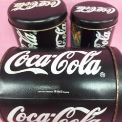 RETRO GÖRÜNÜMLÜ COCA-COLA 3 FARKLI BOY TENEKE KUTU SETİ