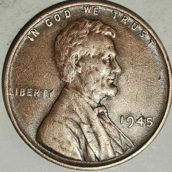 AMERİKA 1945    1 CENT   BUĞDAY CENT