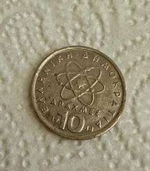1988 Yunanistan 10 drahmi madeni para Temiz
