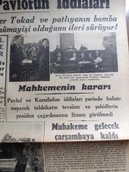Cumhuriyet Gazetesi - 7 Mayıs 1942 - yakacak ihtiyacı yazan Yunus Nadi Başmakale - suikast davasında  Pavlof'un iddiaları fotoğraf  - Laval berlin'e gidiyor - dahiliye vekili Faik öztırak çekildi yerine Erzurum mebusu Doktor Fikri Tüzer getirildi - Memduh Şevket Esendal Parti genel sekreteri oldu - Ekmek İstihkakı Bugün tam verilecek - Madagaskar harekatı'nda faaliyet gösterdikleri bildirilen İngiliz komandoslarından birisi çıkarma esnasında fotoğraf - Madagaskar'da Fransız mukavemeti - uzakşark harbi Corregidor teslim oldu - merhum Ali Suavi için 20 Mayıs günü halkevinde alınacak - hamlet davası Muhsin Ertuğrul'un açtığı hakaret davasında Celaleddin Ezine beraat etti - üniversite rektörü Cemil Birsel Ankara'ya gitti - kadın ve şeytan bu akşam Lale sinemasında - perili ev bu akşam Saray sinemasında - kabuslar içinde ve Beyaz kelebek filmi Taksim sinemasında - Fenni sünnetçi Emin Fidan - bugünkü radyo programı - Deva ağrı kesici - Borsa