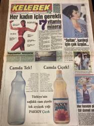 HÜRRİYET KELEBEK GAZETESİ DOĞUM GÜNÜ GAZETESİ - 28 TEMMUZ 1990 - Her Kadın için gerekli 7 vitamin mineral-Türkan Şoray kardeşi için çok üzgün-paksoy çiçek yağı-her keseye göre bir demet sevgi-Nazan Şoray-Turan Çevik-giyinirken zehirlenmeyin-Leyla ismier-Timur esener-Sevgili Güzin abla-yaz tatili zehir olmasın-sayfa sayısı 2 dir