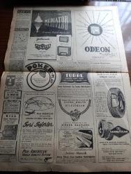 Cumhuriyet Gazetesi - 22 Aralık 1947 - bütçe komisyonunda ileri sürülen temenniler - polis ve jandarmanın motorize olması lüzumu belirtildi - Demokrat Parti Recep Peker'in açık konuşmasını istiyor - Fuat köprü'nün suali Hürriyet kahramanı olmak isteyen tecrübeli ve olgun kimseler kimlerdir - Sadık Aldoğan'ın teşrii dokunulmazlığı - Prenses Nilüfer İstanbul'a geldi - Galatasaray ile Fenerbahçe 2-2 berabere kaldı fotoğraf - stadyum kapısında karaborsa bilet satışı fotoğraf - Türk kooperatifçilik Kongresi açıldı - işçilerimiz Komünizmi telin ettiler - fuzuli'nin mezarı Yazan İsmail Hami Danişment - Namık Kemal'i anma töreni - şehrazatın doğuşu yarın akşam Sümer sinemasında - çapamarka salebi - Türk Ticaret Bankası - Hoover elektrik süpürgesi - Doktor Hasan Avşar kulak burun boğaz mütehassısı - bugünkü radyo programı - İstanbul Belediyesi Şehir Tiyatroları dram kısmında iki başlı kartal komedi kısmında İpekçi merhum - good year lastikleri - tek tip ekmek satışı bugün başlıyor