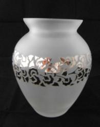 Paşabahçe imalatı opak vazo gümüş kakamalı AZ ÇIKAR