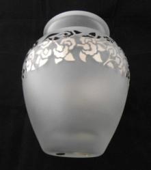 Paşabahçe imalatı opak vazo gümüş kakamalı AZ ÇIKAR