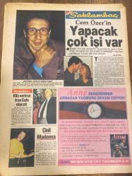 SAKLAMBAÇ GAZETESİ DOĞUM GÜNÜ GAZETESİ - 5 EKİM 1991  - Türkan Şoray-Romy Schneider-Michael Jürgs-Roxette’ten aşk şarkısı-Marky Mark geliyor-Michael Cretu-Dj jazzy-corinne stewart-günün fıkrası-5 yıldızlı otelde aşk alemi-Ömer balıksırtı-Mavi ufuklr-Ornella Pacelli-alberto Dı stefano-Ivan Rassımov-üzüm sağlıktır-ev işi yaparken sırtınız ağrımasın-bizim mutfak-Ergün köknar-Güzin abla-ev hali-Orhan Önal-Arkası yarın-Cem Özer-Marlon Brando-Wang vey hua-Ali Öztürk