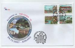 2007 İllerimiz - 16 (Trabzon, Uşak , Tunceli , Şanlıurfa) FDC İLK GÜN ZARFI