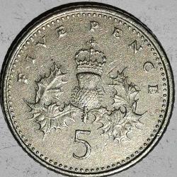İNGİLTERE 1996  5 PENCE