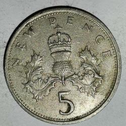 İNGİLTERE  1969   5 PENCE