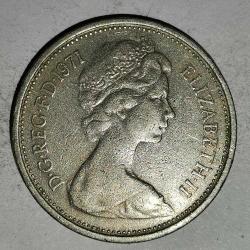 İNGİLTERE 1971  5 PENCE