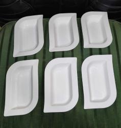 19338-ÇOK ŞAHANE PAÇİ PORSELEN 6 ADET KAHVALTILIK SERVİS TABAĞI