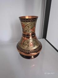 ERZİNCAN İŞİ BAKIR SÜSLÜ VAZO 16 CM