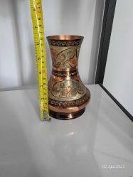 ERZİNCAN İŞİ BAKIR SÜSLÜ VAZO 16 CM