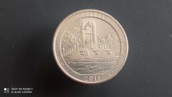 USA; ¼ DOLAR  2011 -D-  VICKSBURG; MISSISSPPI