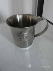 VİNTAGE Gero Zilmeta tavşanlı paslanmaz çelik çocuk kupası 60'lar  8 CM BOYUNDA