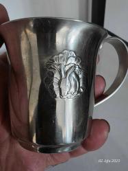 VİNTAGE Gero Zilmeta tavşanlı paslanmaz çelik çocuk kupası 60'lar  8 CM BOYUNDA