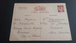 1941 FRANSA KARTPOSTAL