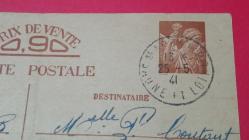 1941 FRANSA KARTPOSTAL