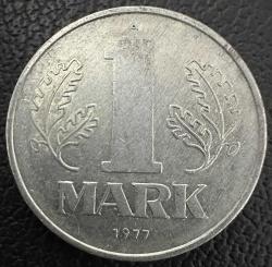 Demokratik Almanya 1 Mark 1977. GDR Doğu Almanya