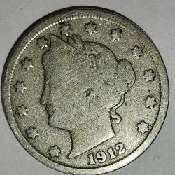 AMERİKA  1912  5  CENT  ÖZGÜRLÜK NİKELİ