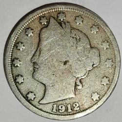 AMERİKA  1912  5  CENT  ÖZGÜRLÜK NİKELİ