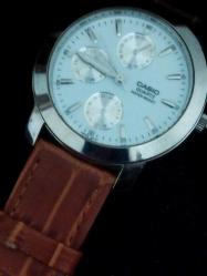 Casio Quartz Chronograph Saat | Deri Kordon | Çalışır Durumda