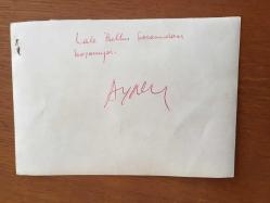 LALE BELKIS & TİYATRO ve SESLENDİRME SANATÇISI PEKCAN KOŞAR'IN ORİJİNAL FOTOĞRAFI - 18 x 13 cm EBADINDA - PEKCAN KOŞAR ve LALE BELKIS AYNI MASADA YEMEK YERKEN ÇEKİLMİŞ BİR HATIRA FOTOĞRAFI